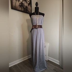 Black & White Stripe Maxi Dress